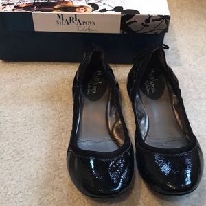 Maria Sharapova by Cole Haan Air Bacara Black Patent Flats